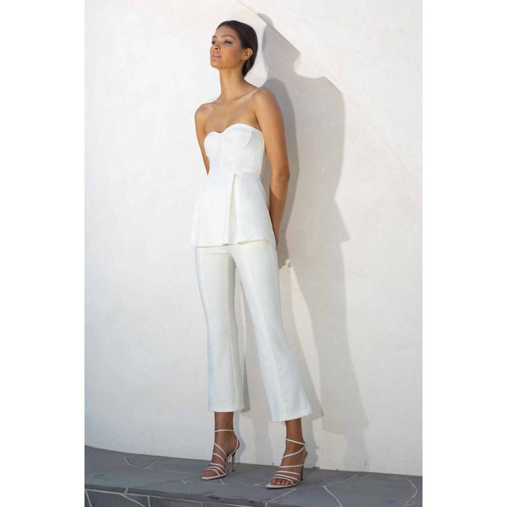 NEW MISHA solana with pleated accent top in ivory